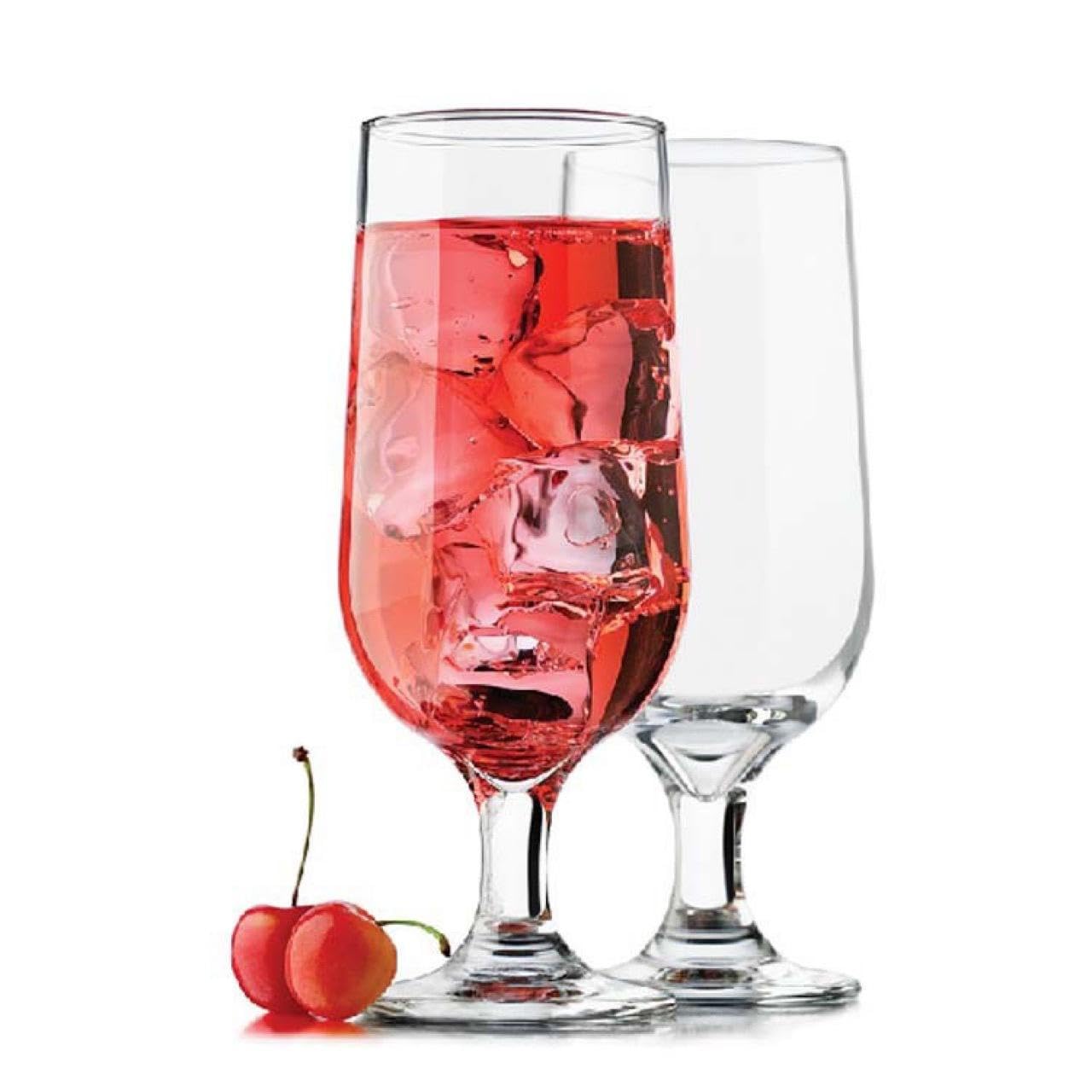 VISMII Set of 6 Cocktail Glasses Long Drink Glasses Drinking Glasses Cocktail Glass Dishwasher Safe - 380 ML 4