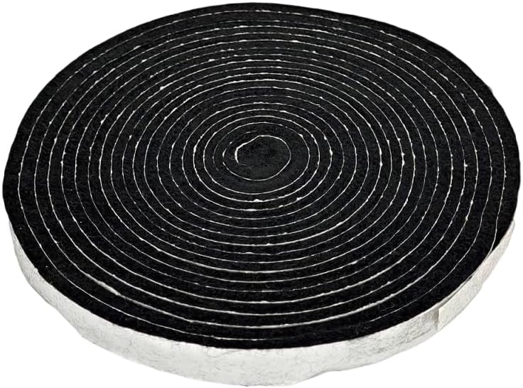 810004065000 High Temp BBQ Smoker Grill Self-Stick Lid and Door Gasket - for Outdoor Heating, Cooking Eating - Grill Door Gasket Replacement - 1/8" x 1/2" x 15'