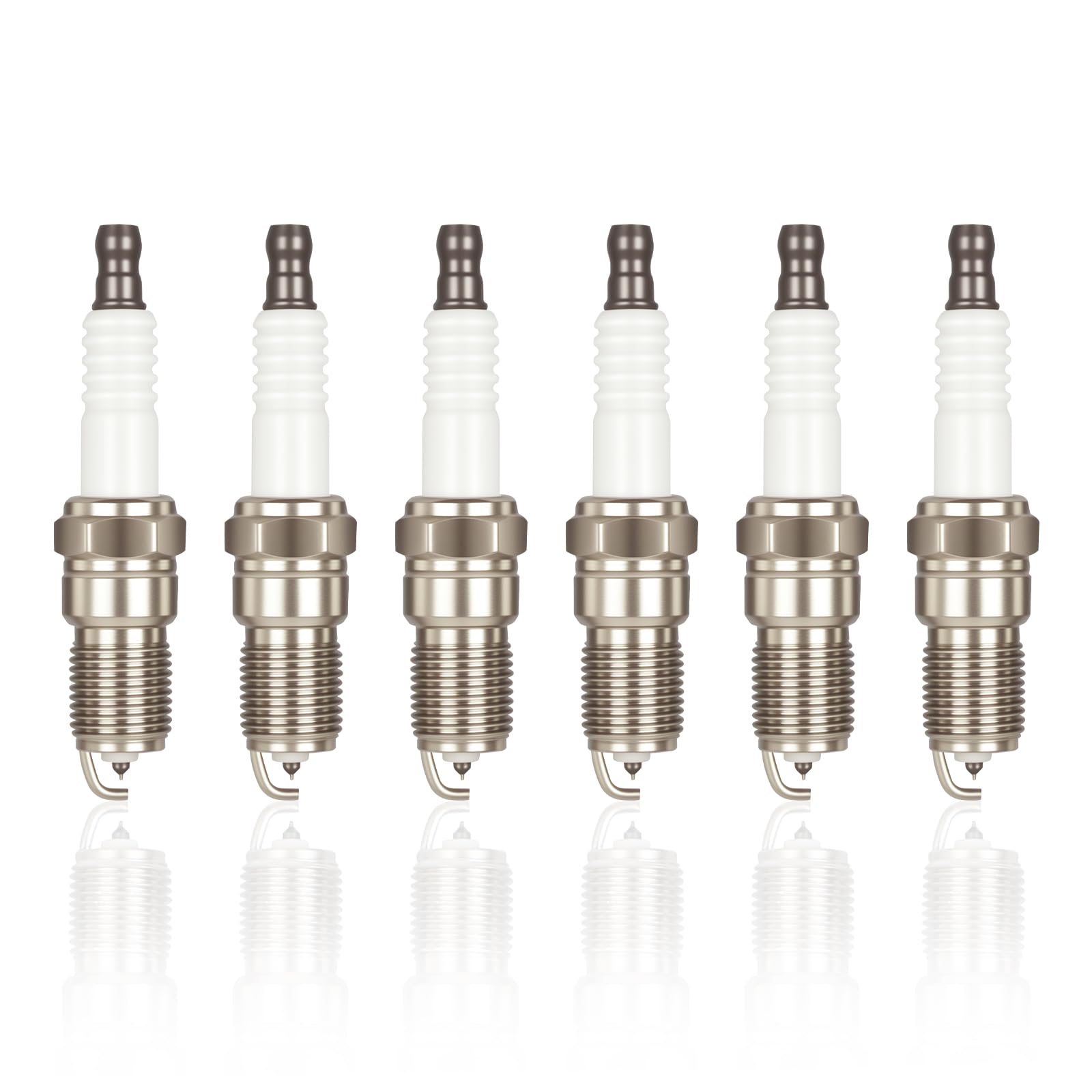 6PCS Iridium Spark Plugs Compatible with Ford F150 4.2 Ranger Mustang Explorer E150 E250 Econoline Thunderbird Taurus Mercury Mountaineer Land Rover
