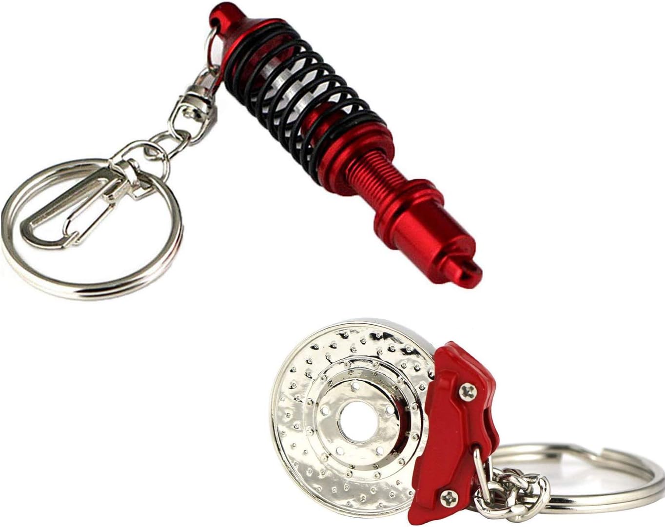 Car Keychain Creative Auto Keyring Spinning Racing Tuning Part Shock Absorber Disc Brake Key Chain Ring Car Accessories Gifts for Men