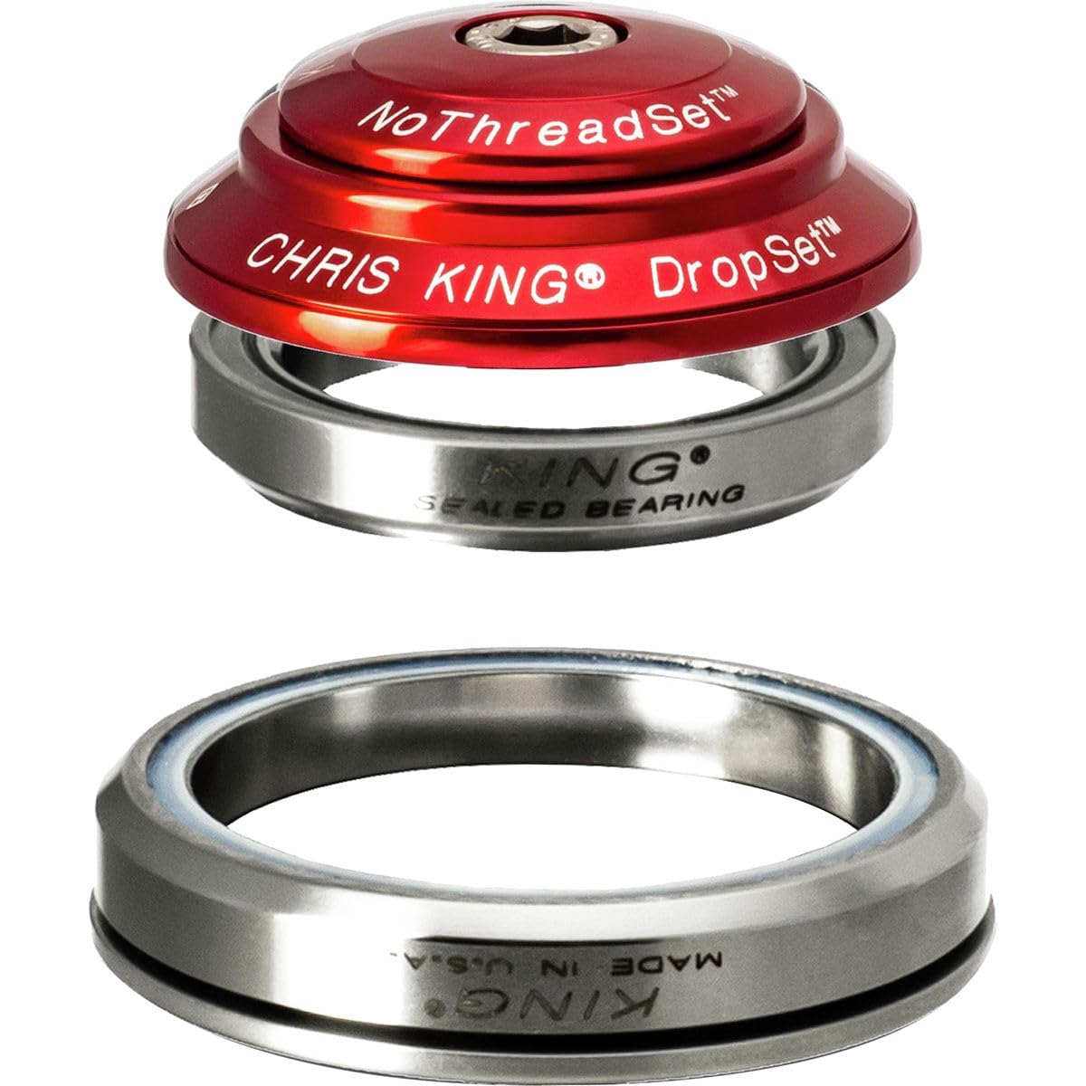 Amazon.com: Chris King DropSet 3 Headset 41/52mm Red : Sports