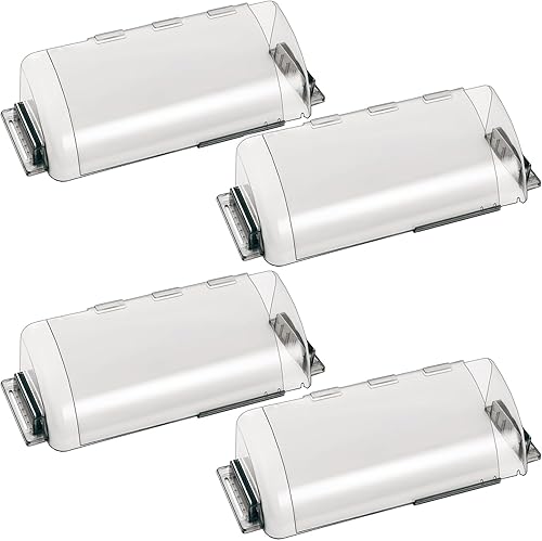 Paquete de 4 deflectores de ventilación ajustables, deflector transparente de 9 a 15 pulgadas para registros de techo, piso, pared lateral (4)