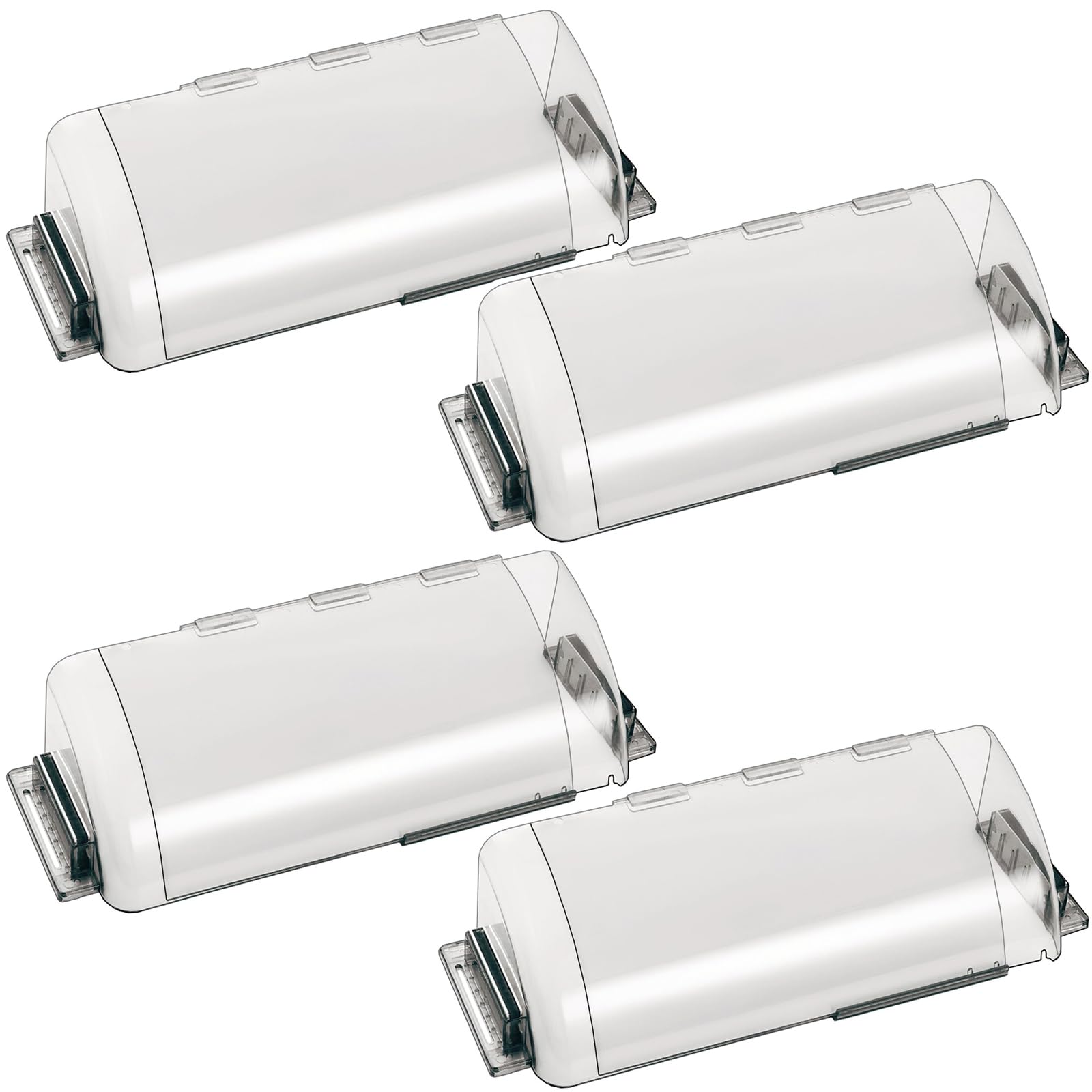 4 Pack Adjustable Air Vent Deflector, 9”-15” Transparent Deflector for Ceiling Registers, Floor, Sidewall (4)