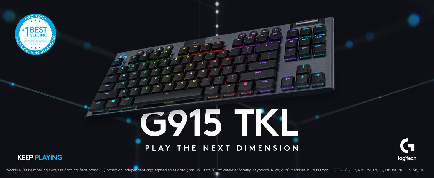 Amazon.com: Logitech G915 TKL Tenkeyless Lightspeed Wireless RGB