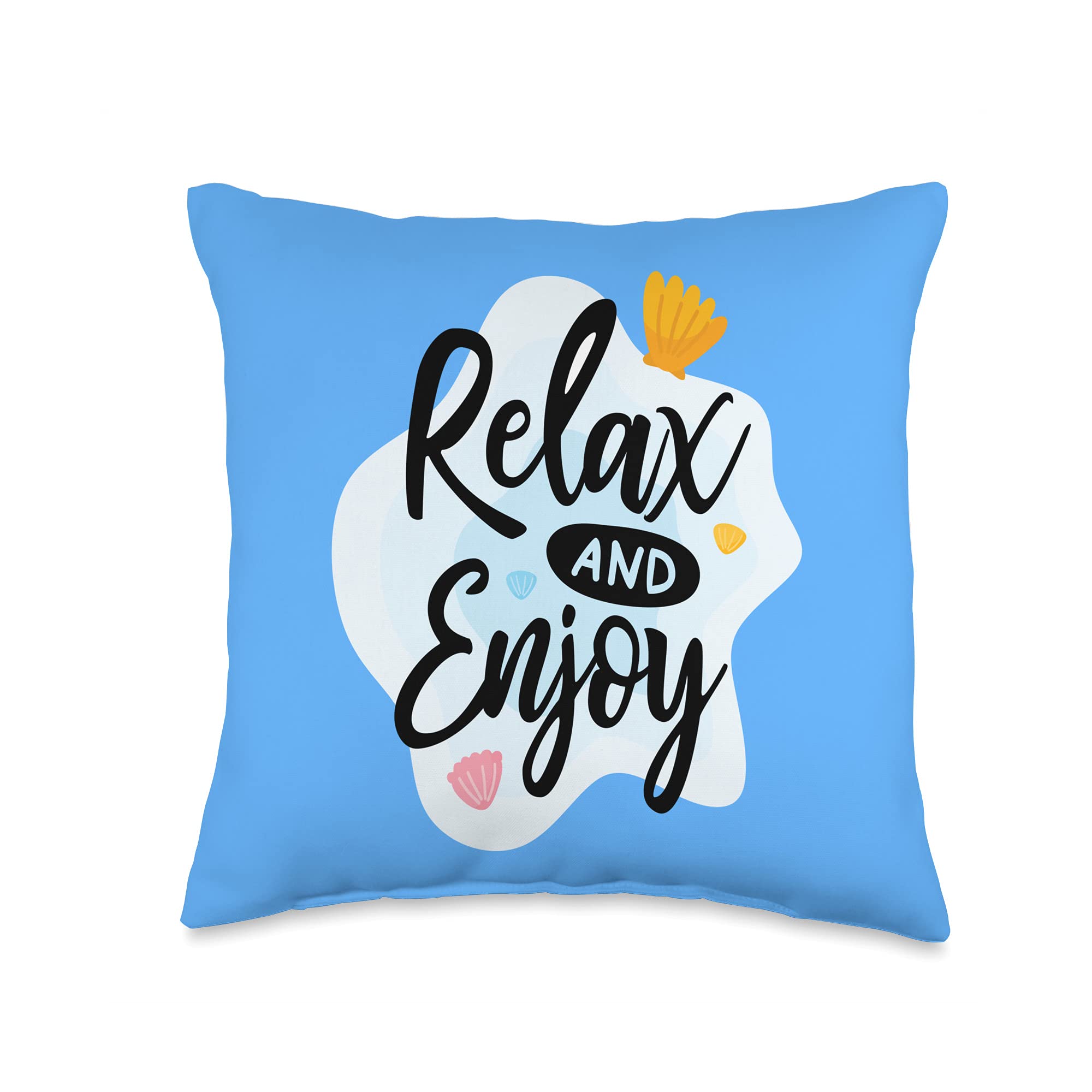 Relax And Enjoy Nautical Co. Inc. Relax and Enjoy Throw Pillow, 16x16, Multicolor