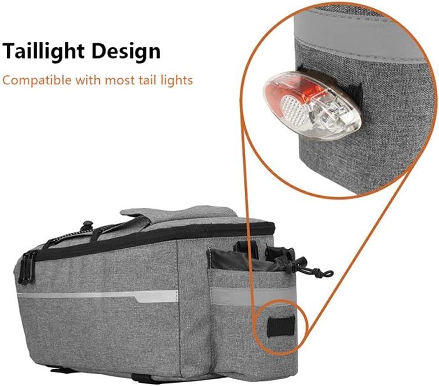 HBJWOV Bicycle Seat Rear Bag Waterproof Pannier Rack Pack Shoulder Bike Bicycle Accessories