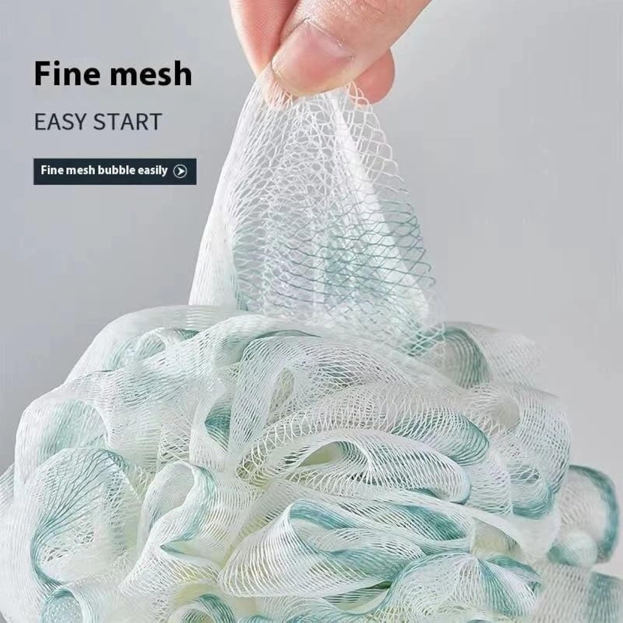 Exfoliating Bath Loofah Sponge, Luxury Shower Mesh Pouf