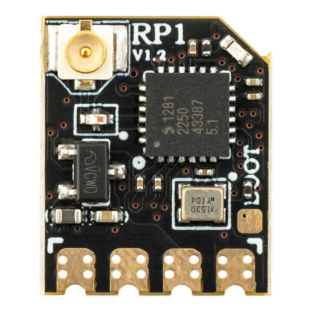 Radiomaster RP1 2.4GHz ExpressLRS Nano ricevitore con antenna UFL T da 65 mm per trasmettitore ELRS FPV ideale per drone FPV/Tiny Whoop/aereo RC ad ala fissa