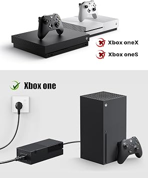 Power Supply for Xbox One Console Adapter Charger with EU Charging Cable Onsole Replacement Kit Power Supplies Brick De Charging Cable