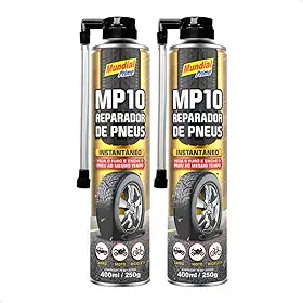 Kit 2 Reparador de Pneus Instantâneo MP10 400ml/250g - Solução Rápida para Emergências