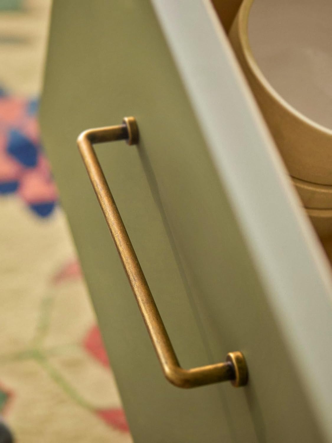Antique Brass Cabinet Bar Pulls - 6.3" (160mm)Hole Center Classic Vintage Drawer Handles ,Kitchen Cupboard Bathroom Dresser Cabinet Hardware Handles (5, Antique Brass, 6.3" (160mm)Hole Centers)