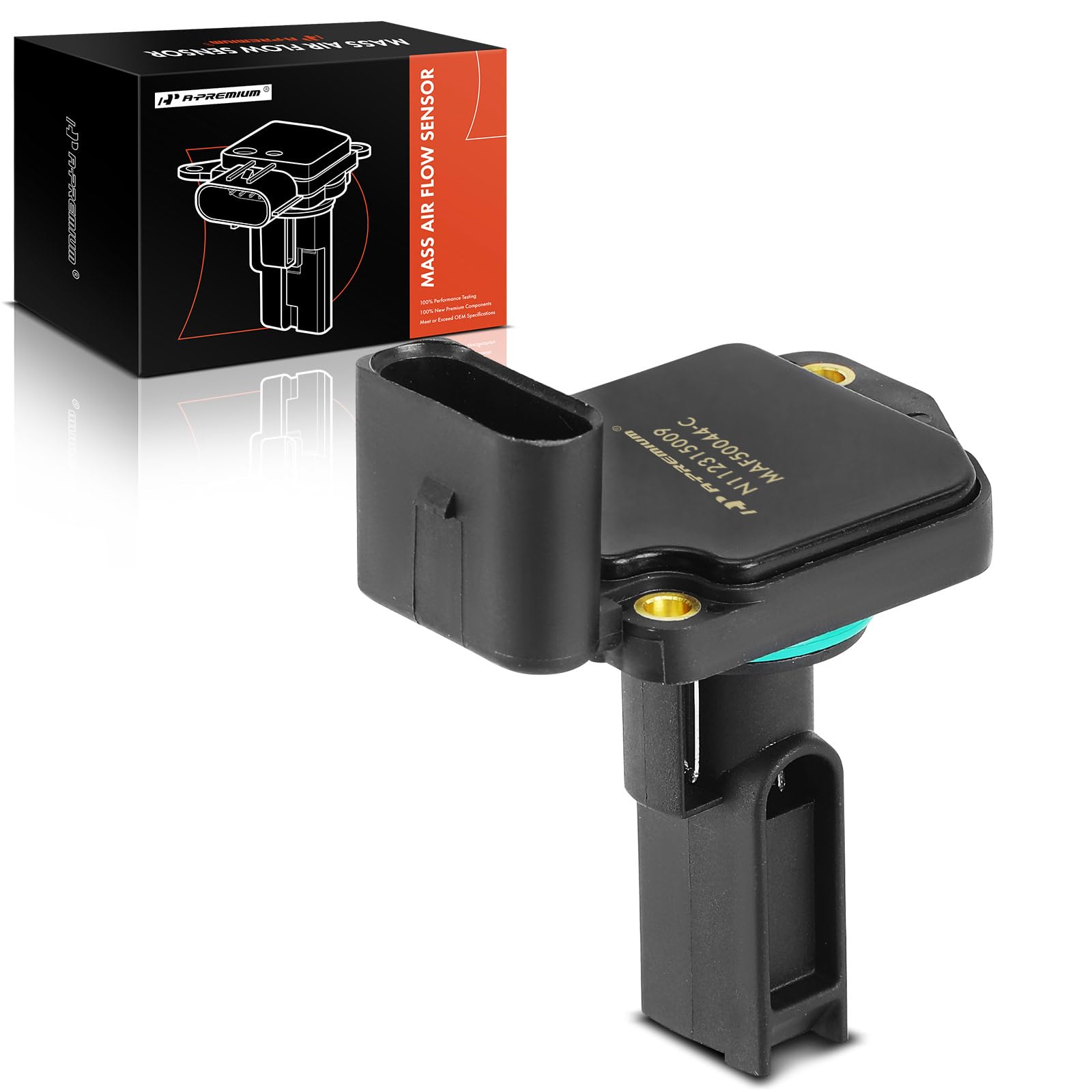 A-Premium Mass Air Flow Sensor Compatible with Audi A4 2002-2006, A6 2001-2004, Allroad 2001-2005, S4 2001-2002, without Housing, 2.7L 3.0L