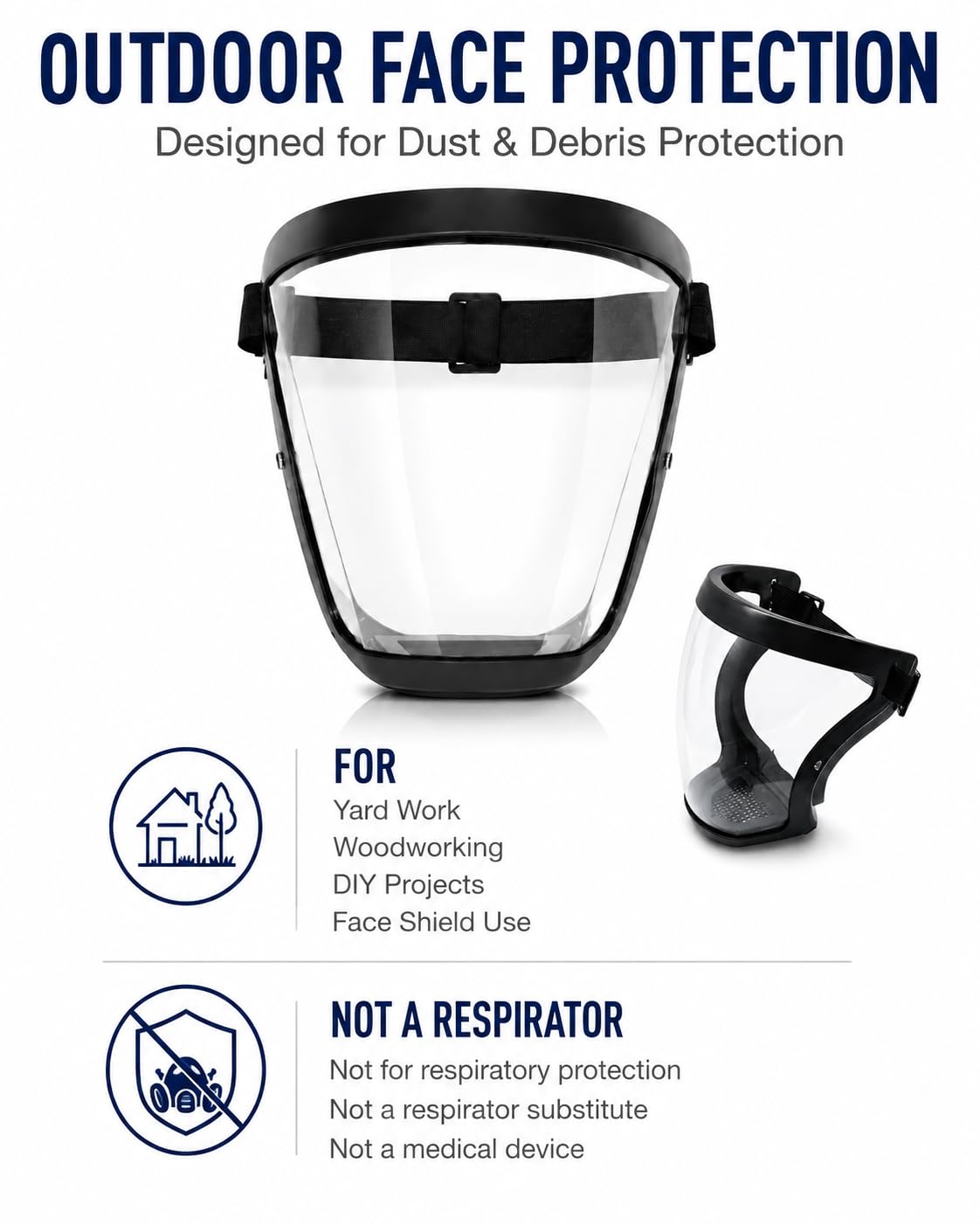 Clear Face Shield - Full Face Protection for Work -9 Clear Face Shield - Full Face Protection for Work -9