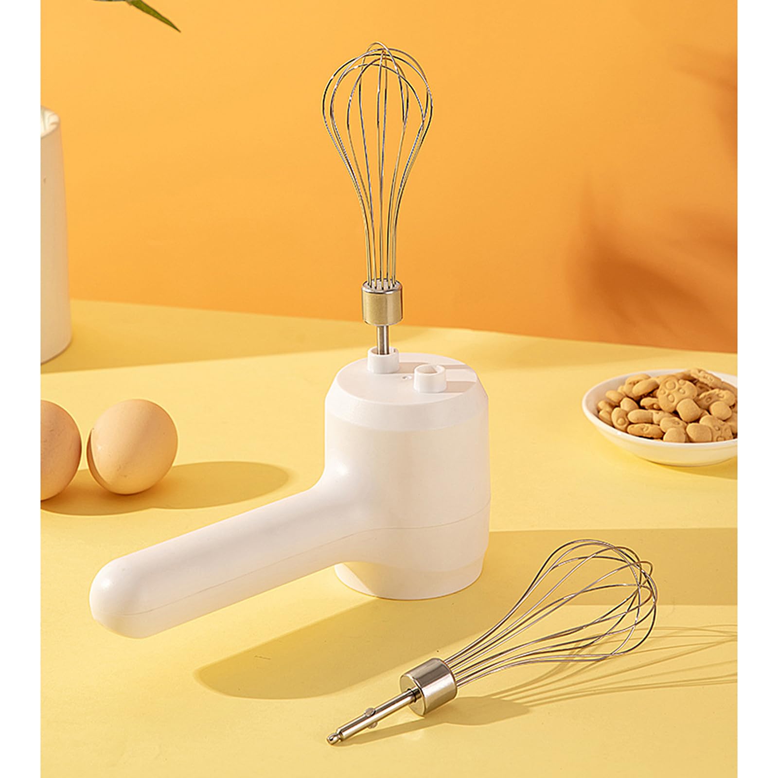 Frusta elettrico portatile senza fili con 4 accessori rimovibili, frusta accoppiata per panna e prodotti da forno casalinghi, preparazione dessert, frusta da cucina, frullatore portatile