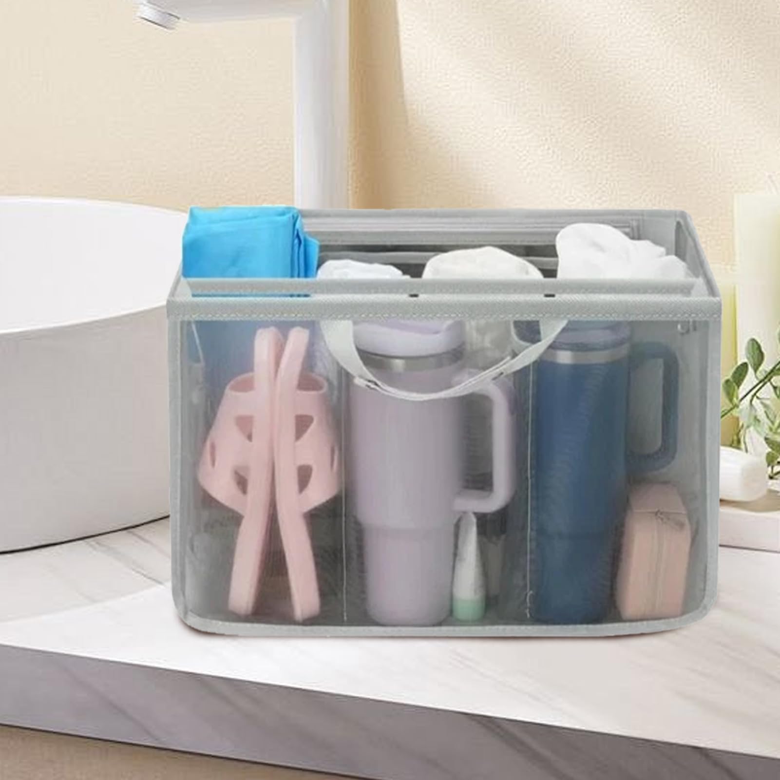 Organizzatore Per Borsa Spiaggia, Fodera Borsa Piscina, Inserto Divisorio Capiente Portatile per Palestra Viaggio Spiaggia Escursionismo Picnic Shopping