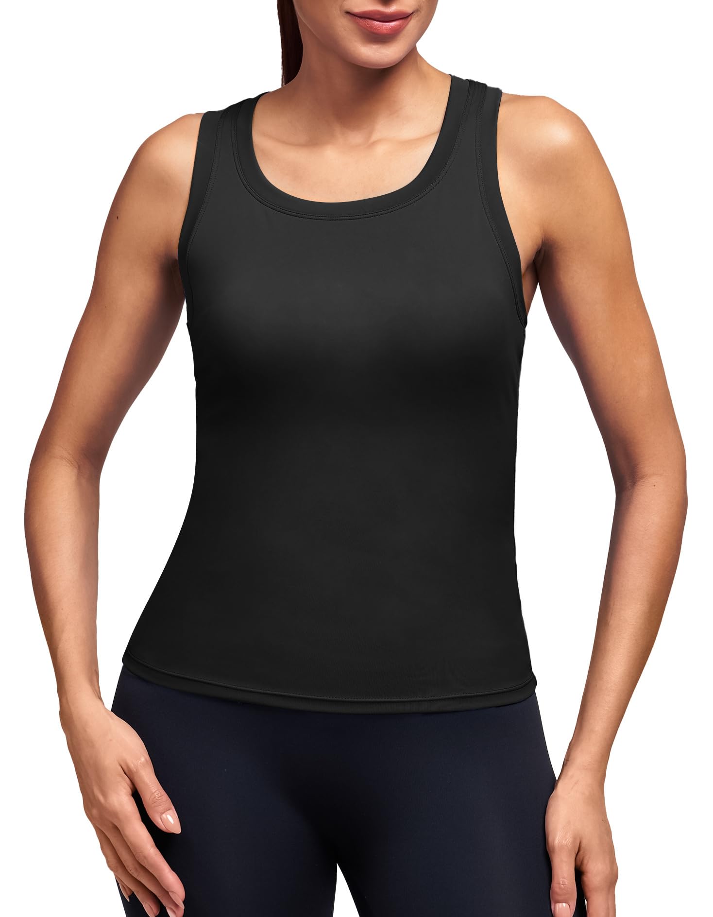 Alaroo Workout Tank Tops for Women Racerback Athletic Gym Clothes Womens Yoga Tight Fit Sleeveless Shirts Activewear — view 2