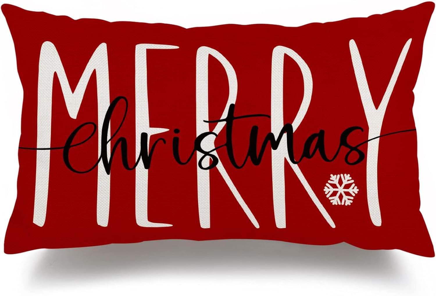 AKIT Merry Christmas Pillow Covers 12 x 20 Inch Throw