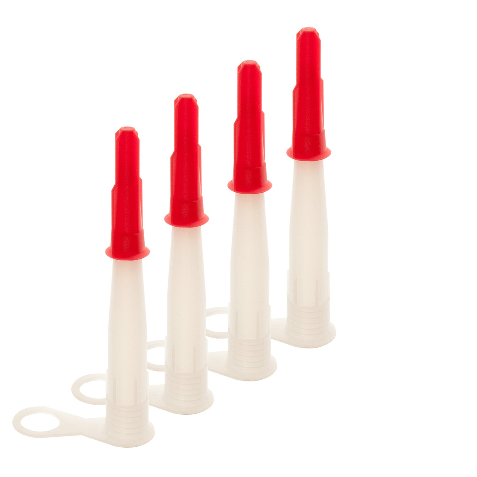 Truly Pvc Supplies Pack Of 4 Silicone Tube Nozzle Caps - Re-Sealable Mastic Cartridge Spare Nozzles Screw Covers