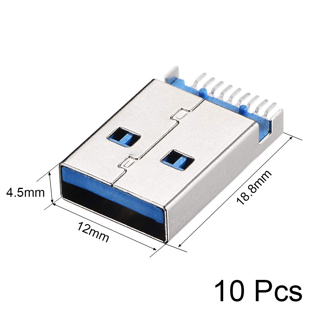 Sourcing Map Micro USB Typ B Buchsen – 5Pin SMT, 10 Stück, 8x6x2,3 Mm, Für PCB & Elektronikprojekte