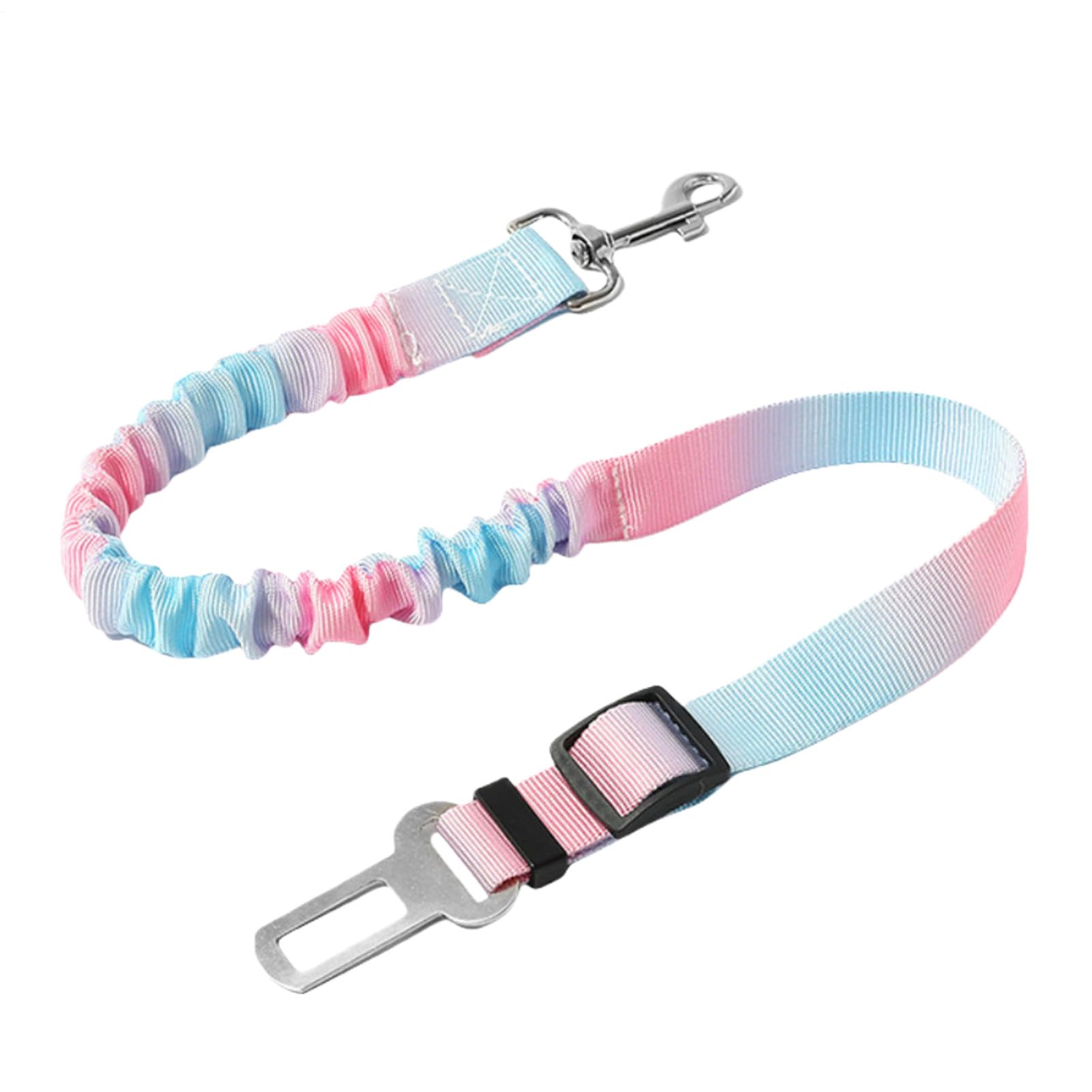 Dog Seat Belt | Nylon Pet Safety Seat Belt for Car,Retractable Shockproof Vest Harness Elastic Buffer Nylon Pet Supplies for Travel Vehicle Road Trips