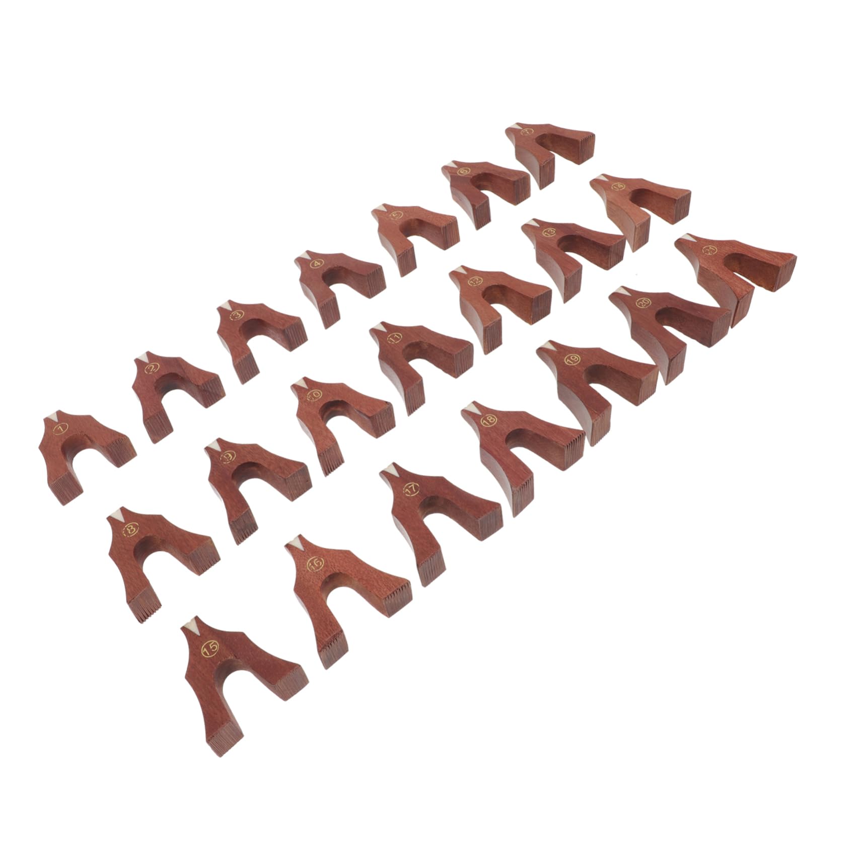 TOPPERFUN Guzheng Accessories Kit Guzheng Bridge Red Wood Pillars Professional Craftsmanship
