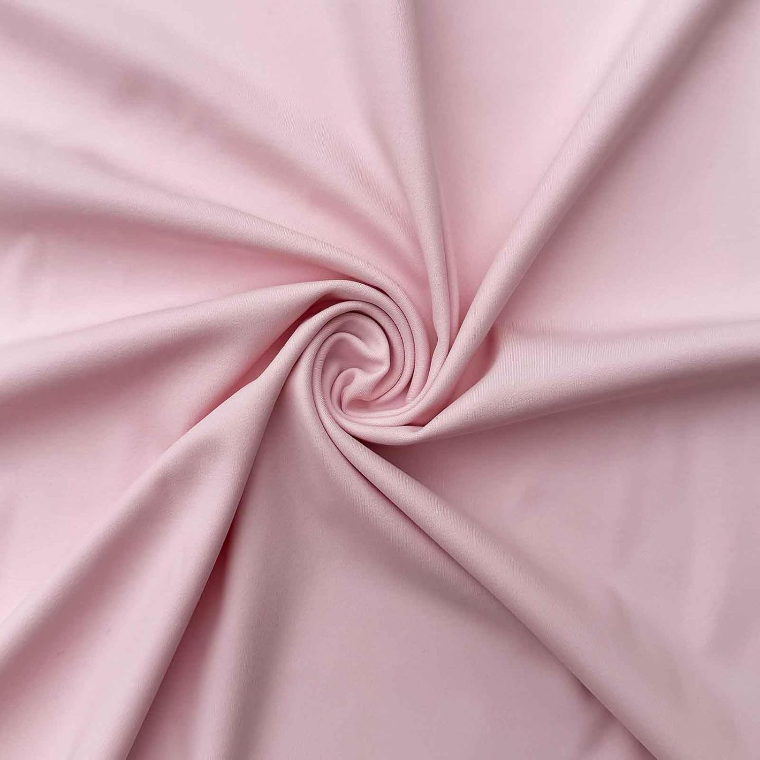 Light Pink Nylon Spandex Fabric, Matte Swimsuit Activewear Fabric by The Yard, 80% Nylon, 20% Spandex, 4-Way Stretch 60" Wide for Sports, Dance, Yoga Wear, Sewing-2 Yard