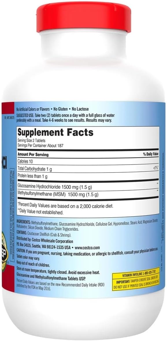 Signature Glucosamine with MSM, Helps Support Joint Cushioning - 375 Tablets