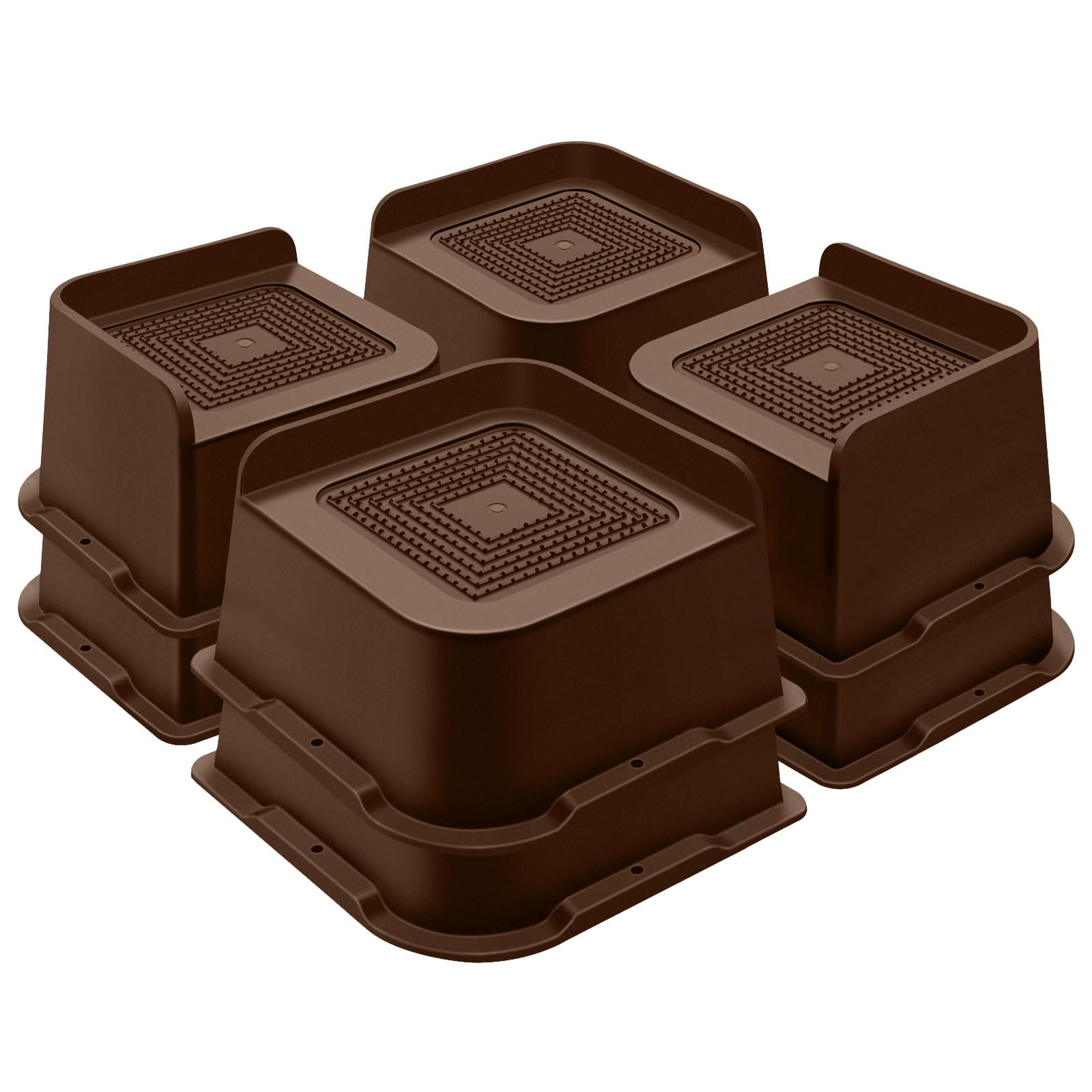 ANNKUT Bed Risers 3 Inch Heavy Duty, Furniture Risers for Bed Desk Table Sofa Couch,Oversized Bed Lifts Risers,Support up to 5000 Lbs(8 Pack Brown)