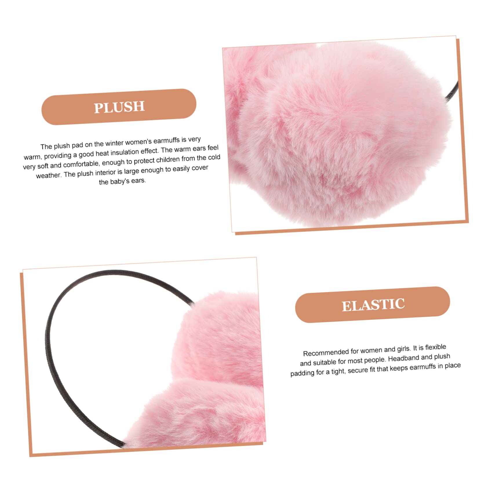 LIFKOME Fur Ear Muffs Winter Women's Plush Ear Warmers Girls Earmuff for Cold Weather