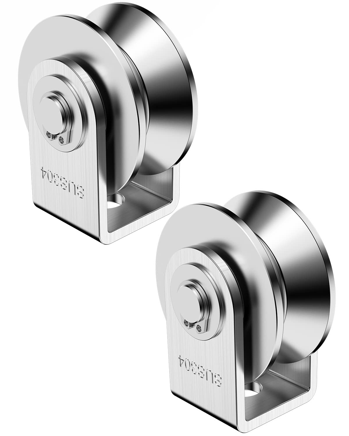 Buy 3inch V Groove Wheel, 304 Stainless Steel Rigid Caster Silent