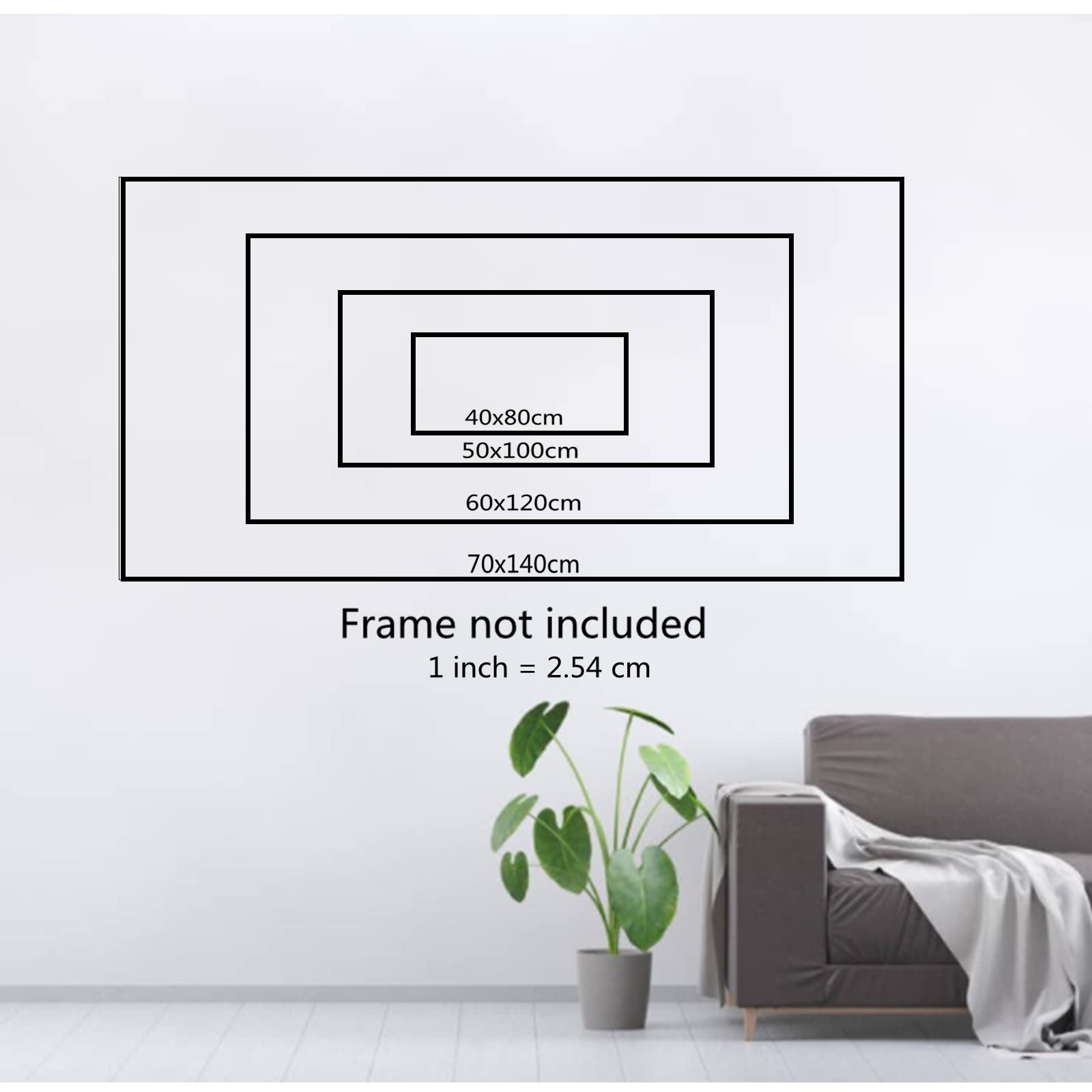 Toile Murale Aurore Dorée - Impression XXL Sans Cadre - Décoration Moderne Salon/chambre - 70x140 Cm