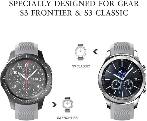 Miniatura 3 de NotoCity Banda de repuesto para Gear S3 Frontier sin huecos, correa de repuesto de silicona para Samsung Gear S3 FrontierGear S3 ClassicGalaxy Watch