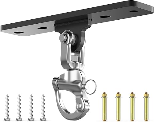 Eapele Punching Bag Hanger, Heavy Bag Ceiling Mount Holder for Hanging, 360 Swivel Boxing Bag Hanger for MMA Training, Muay Thai Bags, Heavy Duty