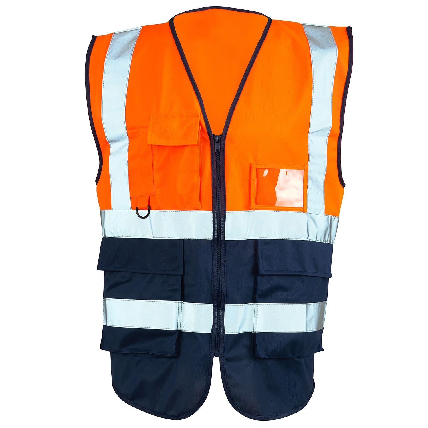Stormway High Visibility Zip Vest - Yellow Reflective Safety Waistcoat, Hi Viz Work & Utility Jacket, Neon Security Clothing for Running, Hi-Vis PPE, Fluorescent Construction and Outdoor Wear