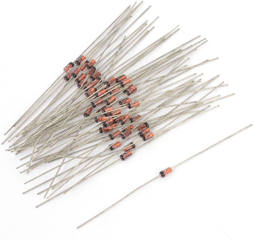 GURSAC 55Pcs 1N5239 Diodes 9.1V 1/2W Glass Sealed Case axia-l Leads Schottky Diodes Zener Diodes