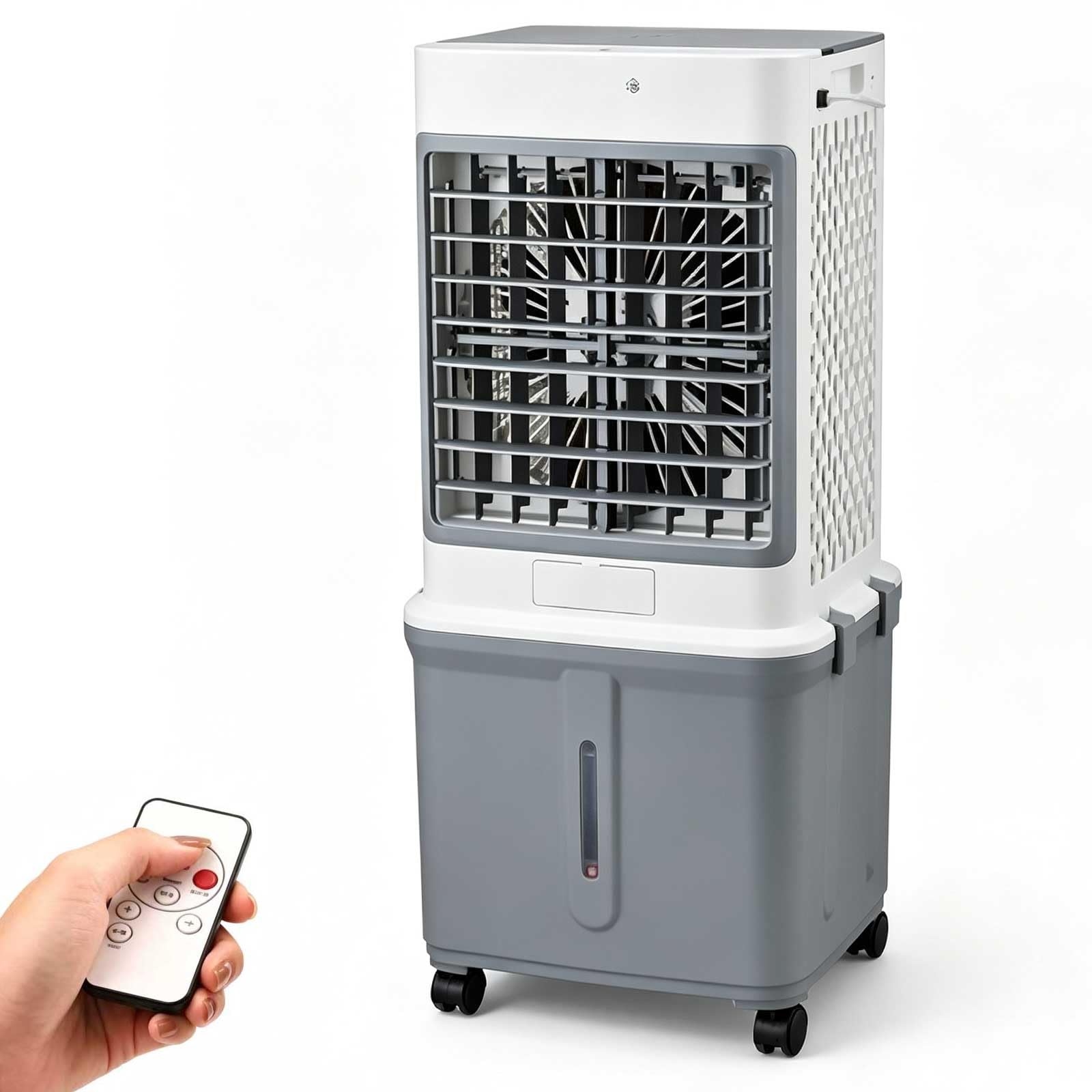 Swamp Cooler Air Conditioner Portable, Remote Evaporative Cooler with 10 Gal Water Tank, 7H Timer, 120° Oscillation and 3 Speeds for Home
