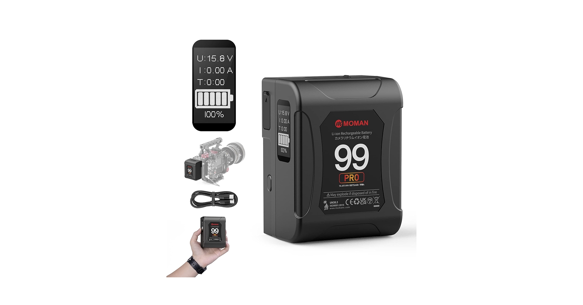MOMAN power 99 pro Vマウントバッテリー 99Wh V Mount Battery Moman Power 99 Pro | Moman