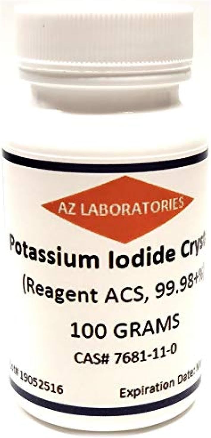 Potassium Iodide, High Purity USP Crystals / Powder, 100% / 100 Grams / USA Made / Same Day ShipQ