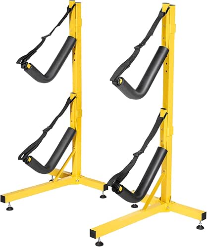 Double Kayak Storage Rack Free Standing Storage for Two Kayak,