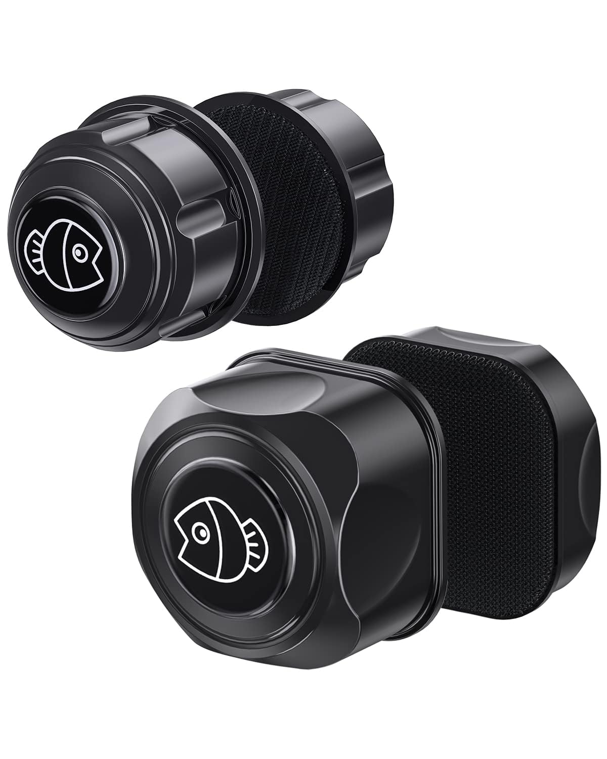 Pawfly Aquarium Magnetic Brush for Glass Fish Tanks 1.5 & 1.8 Inch Stain Scrubber Pads Cleaning Tool for 10-30 Gallon Fresh & Marine Aquariums, 2 Pack