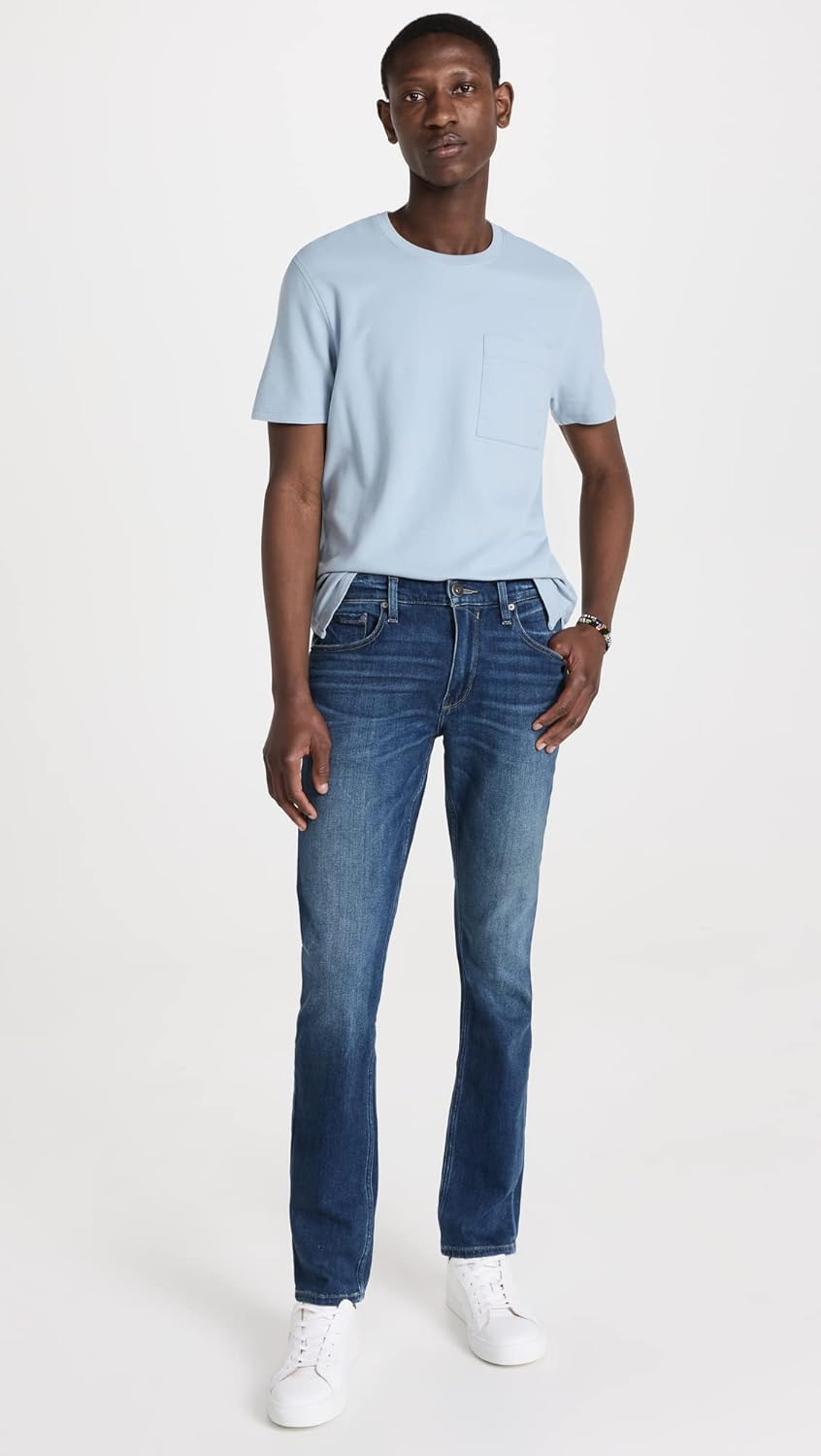 PAIGE Men's Federal Transcend Vintage Slim Straight Jeans - Image 5