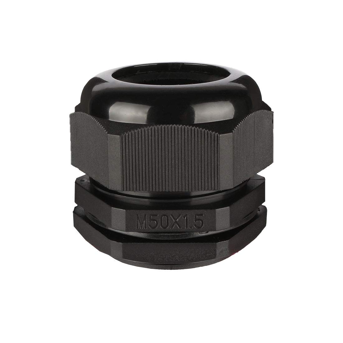 sourcing map 20Pcs M50 IP68 TRS Contratuerca de Cable negro por 32mm-38mm