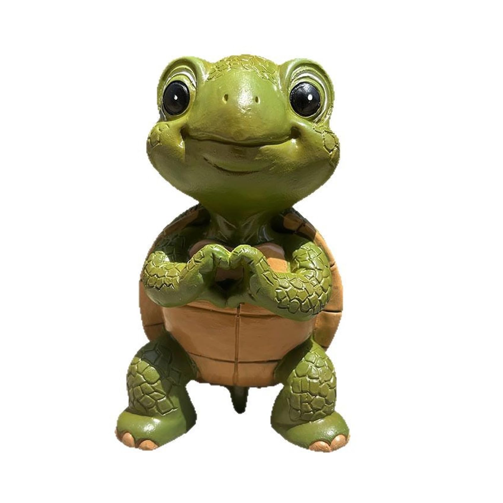 Ljmyy Heart Gesture Turtles Resin Miniature Figurine Collectible Animal Ornament For Home Garden Decors And Giving