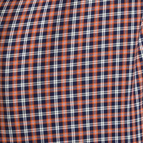 Image of Parx Men's Pure Cotton Checks Pattern Slim Fit Semi Cutaway Collar Full Sleeve Casual Shirt