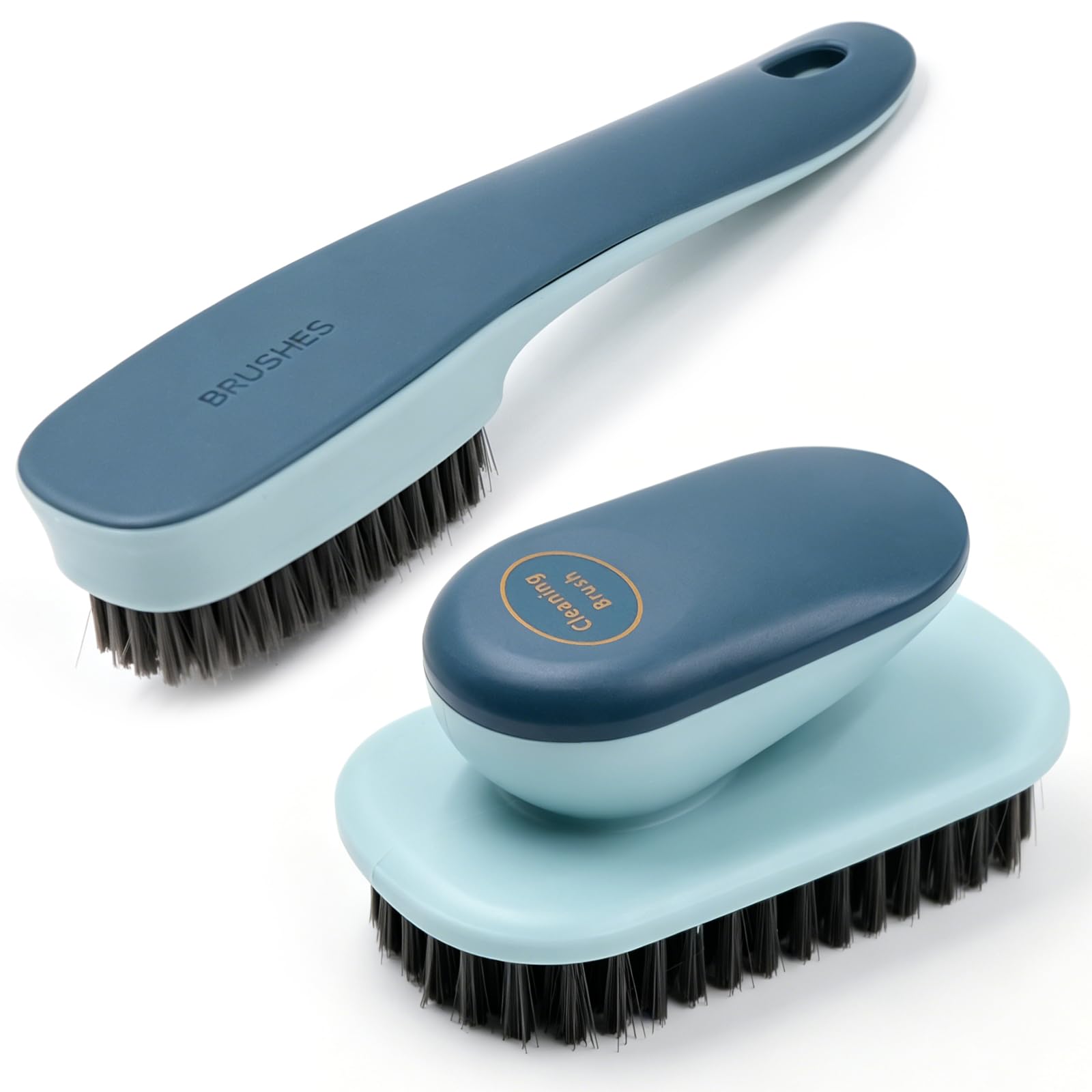 Inheming Blue 2Pcs Scrub Brush, Cleaning Brush, Shoes Brushes