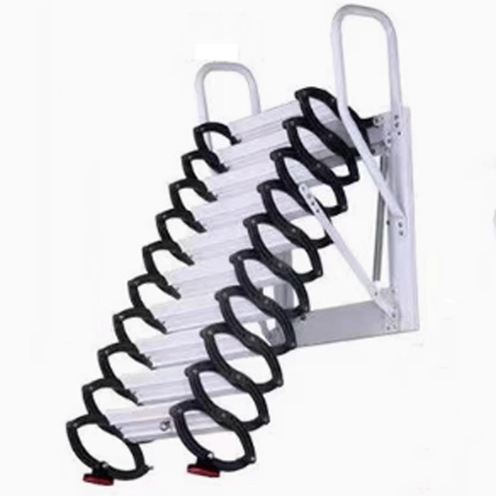 loft Stairs Carbon Steel Loft Ladder Wall Mount Ceiling Folding Bear 500KG Attic Stairs Pull Down Telescoping Ladder(2.7-3m)