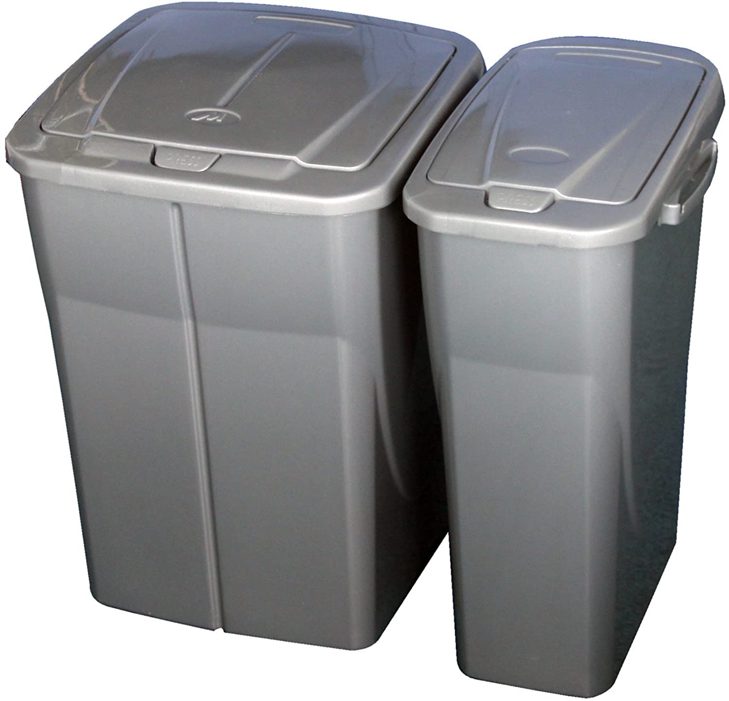 eacommerce - Pattumiera per raccolta differenziata Componibile in Plastica | Sistema di Aggancio Facilitato | Ideale per Casa e Giardino | Antracite, 45 Litri