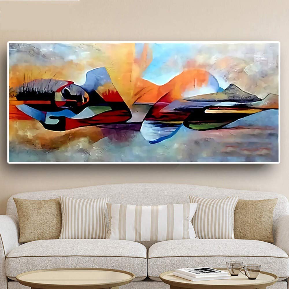 Kit Pintura de Diamante 5D Completo Grande DIY Diamond Painting Lienzo Bordado Cristal Rhinestone Punto de Cruz Adulto Niño para el Hogar Decor de Pared Regalo Buda de acuarela Square drill,50x100cm