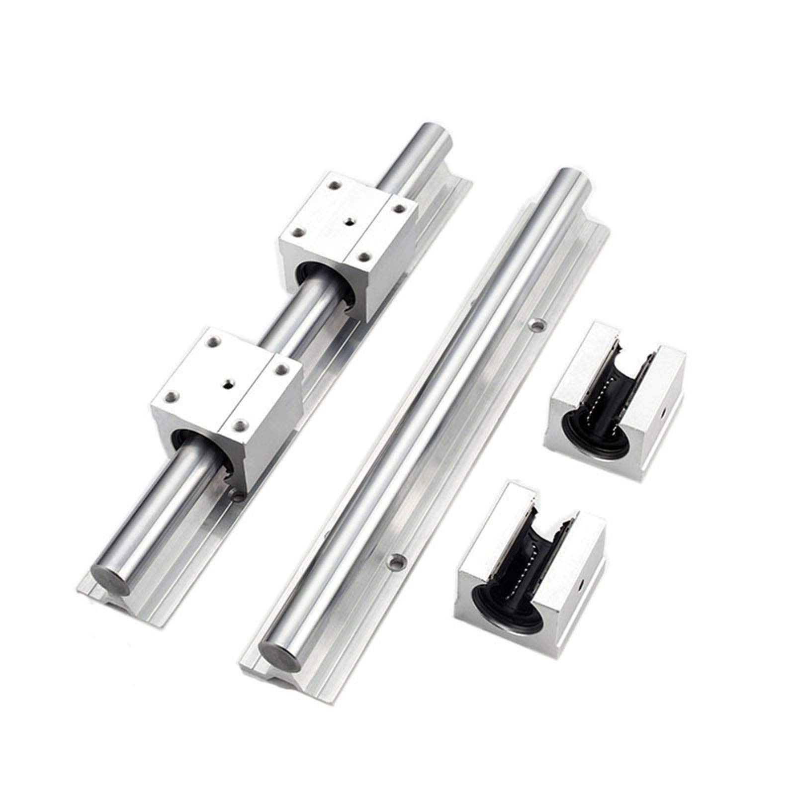 B 2pcs 20mm Tige SBR20 Guide de Rail linéaire entièrement Pris en Charge à l'arbre Lineseau avec 4pcs SBR20UU SLADIRE Ball Porte Bloque pour CNC
