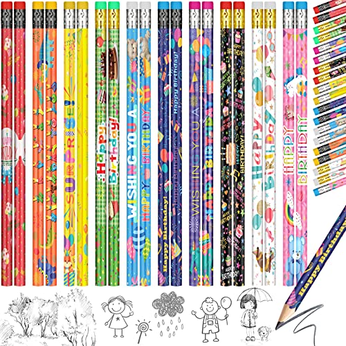 Funrous 200 lápices de colores con borrador cumpleaños
